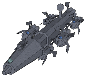Black Quarter base ship carrying BQ raiders