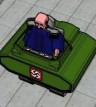 General von Klank in his tracked assault vehicle
