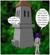 Yuki finds the old tower